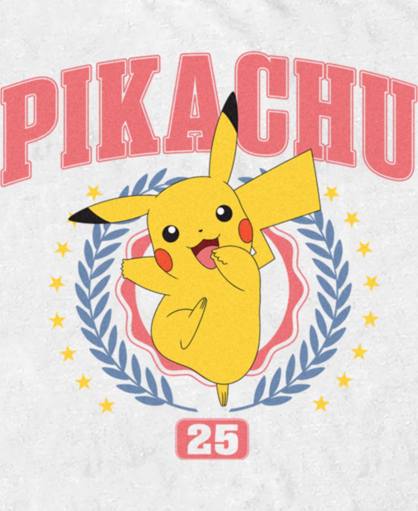 Мужская футболка Pokemon Pikachu Collegiate Short Sleeve, цвет: Белый — фото 3