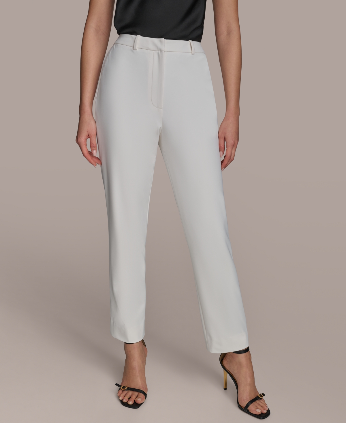 Women's Straight-Leg Career Pants - Black