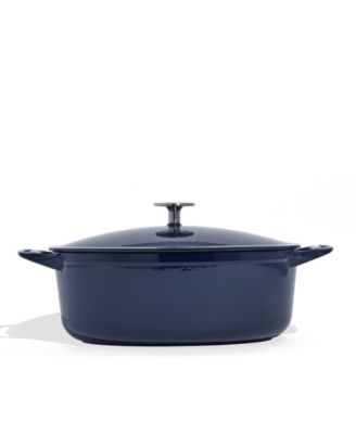 Enameled Cast Iron 7.5-Quarts Oval Dutch Oven with Lid
