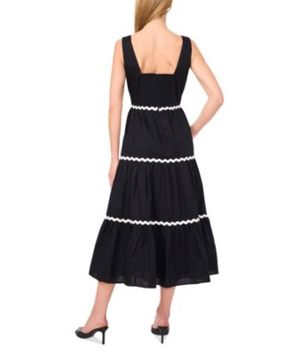 Women's Cotton Square-Neck Midi Dress