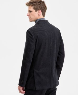 Men's Modern-Fit Wool Pinstripe Suit Separate Jacket 