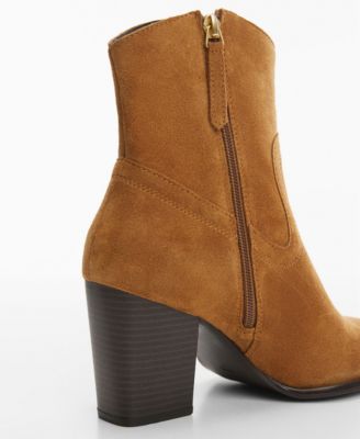 MANGO Women's Suede Leather Boots
