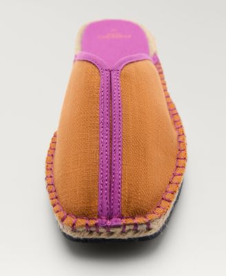 Women's Contrast Stitch Espadrille Slip-Ons