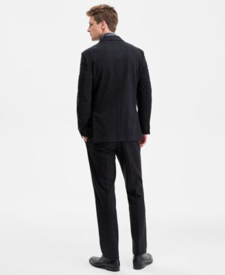 Men's Modern-Fit Knit Pinstripe Suit Separates 
