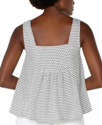 Women's Sleeveless Square-Neck Knit Top