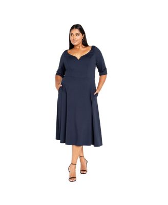 Plus Size Cute Girl Elbow Sleeve Dress