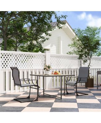 Patio Dining Chairs Set of 2, C Spring Outdoor Chairs