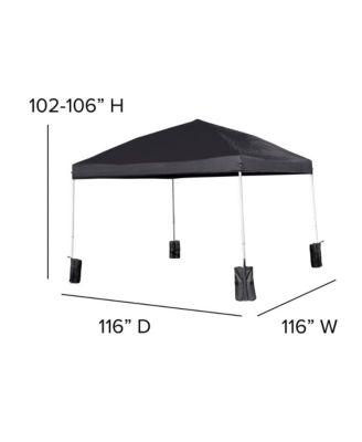 Ukko 10'X10' Weather Resistant, Uv Coated Pop Up Canopy Tent With Sandbags And Wheeled Case