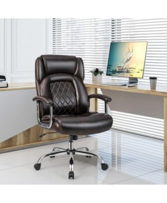 Height Adjustable Big and Tall Office Chair Computer Desk Chair with Metal Base
