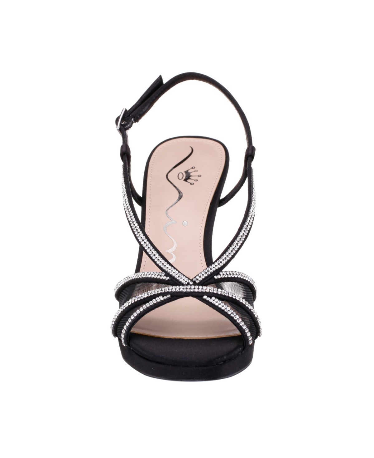 Женские сандалии Nina Women's Bonney Rhinestone Block Heel Dress Sandals — фото 7