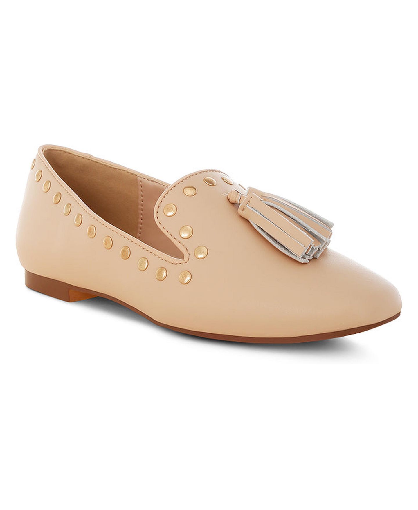 Женские туфли Rag & Co Philoha Studs and Tassels Detail Flat, цвет: Светлый бежевый — фото 2