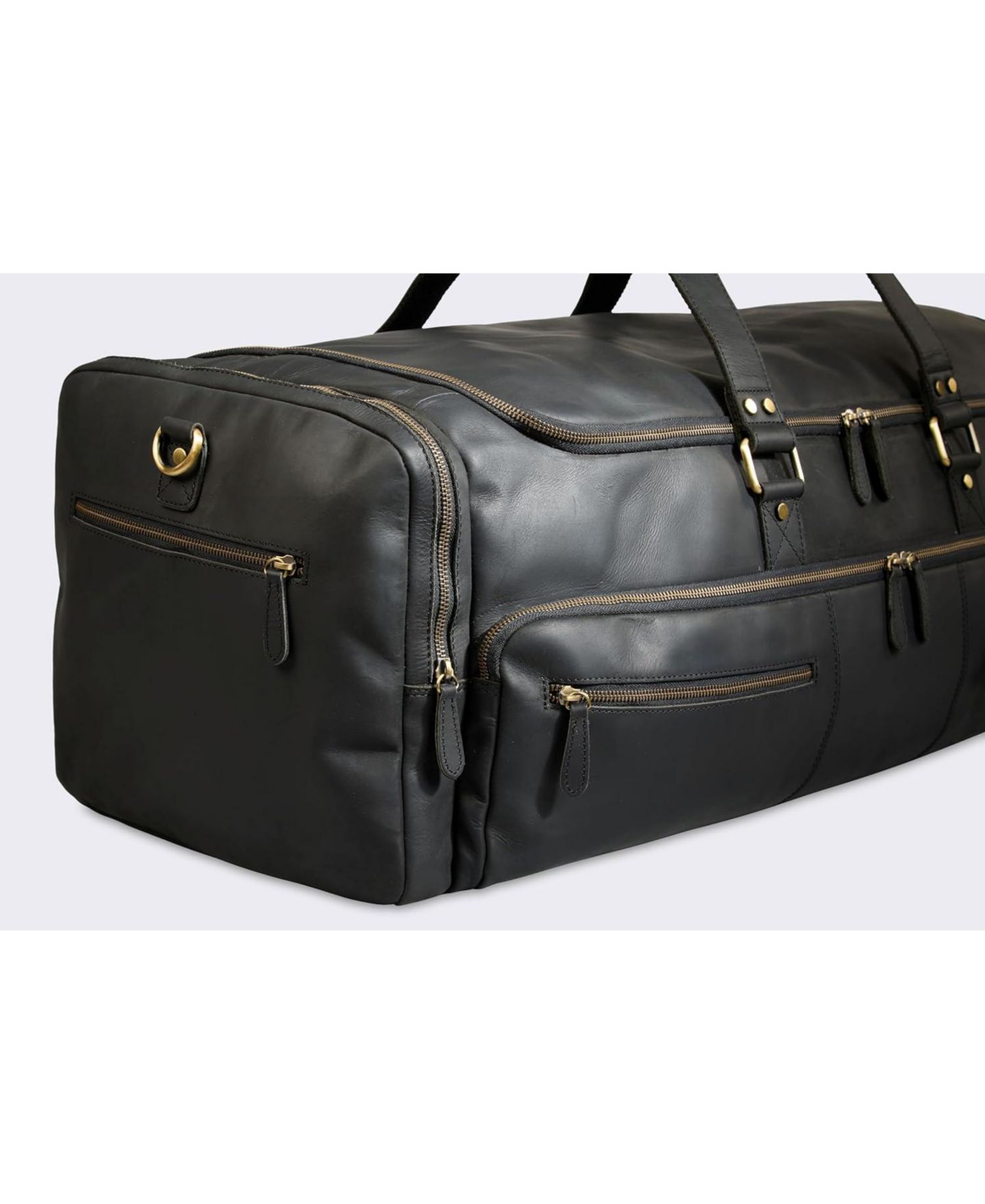Мужская сумка Luxorro 100% Full Grain Leather Duffel - Only Duffel You will Need, цвет: Чёрный — фото 8