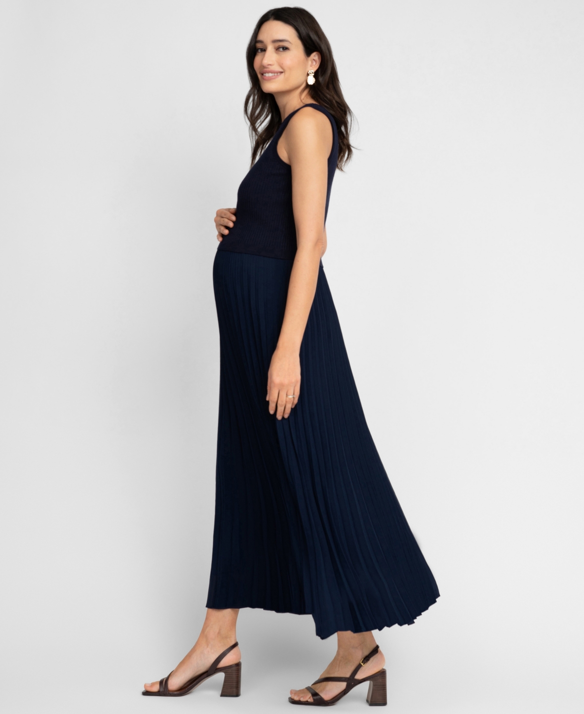 Shop Seraphine Women's Maternity Nursing Dress In Navy