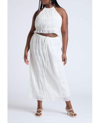 Women's Plus Size Ruched Tiered Top