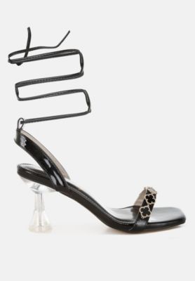 Womens Ebina Charm Detail Spool Heels