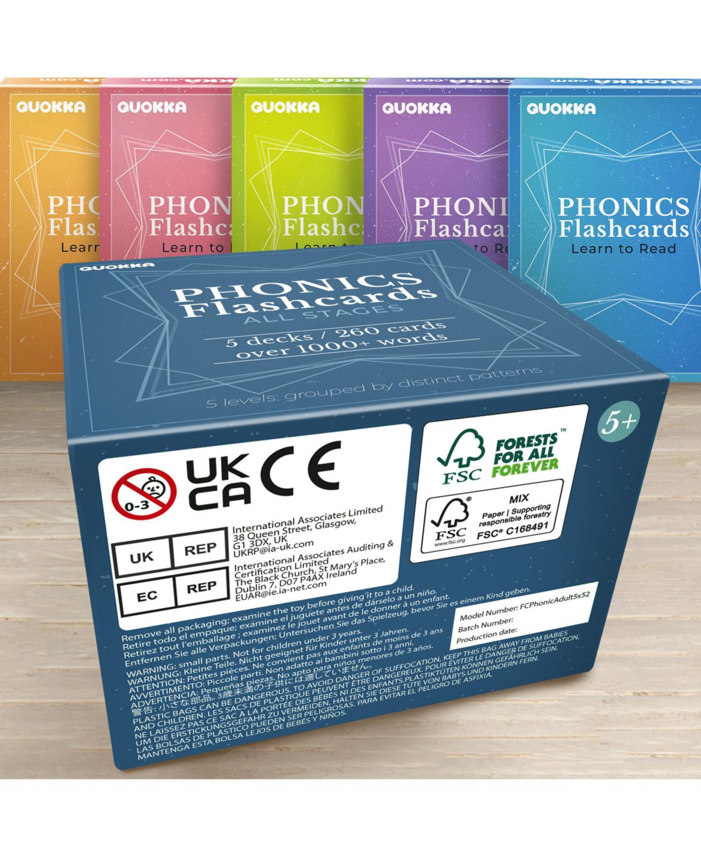 Детские игрушки Quokka Sight Words Color-Coded 520-Piece Flash Cards, Ages 4+, цвет: Phonics — фото 8