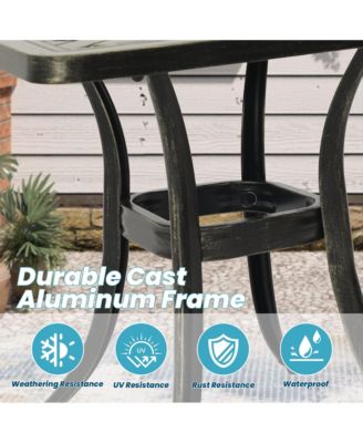 Outdoor Cast Aluminum Square Dining Table
