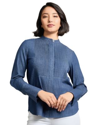 Jones New York - Women's Stretch Denim Blouse