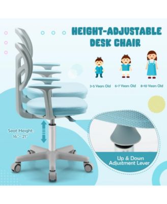 Adjustable Desk Chair with Auto Brake Casters for Kids