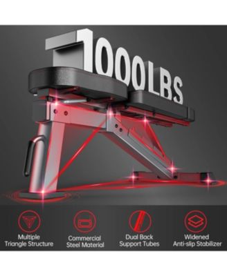 Weight Bench, Adjustable Workout Bench Press, Foldable Strength Training Benches for Home Gym Full Body Workout, Incline Decline Flat Utility Workout Bench