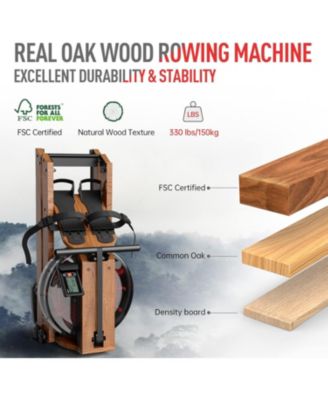 Rowing Machines for Home Use, Foldable Rower Machine with Bluetooth Monitor, Tablet Holder Water Rowing Machine