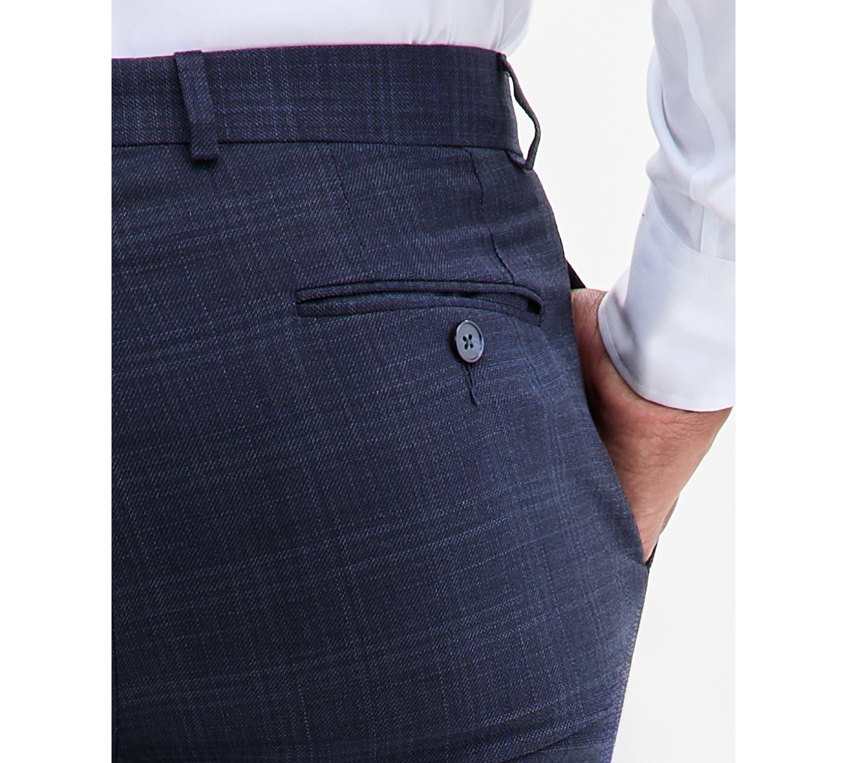 Calvin Klein Men's Slim-fit Wool-blend Suit Pants In Blue