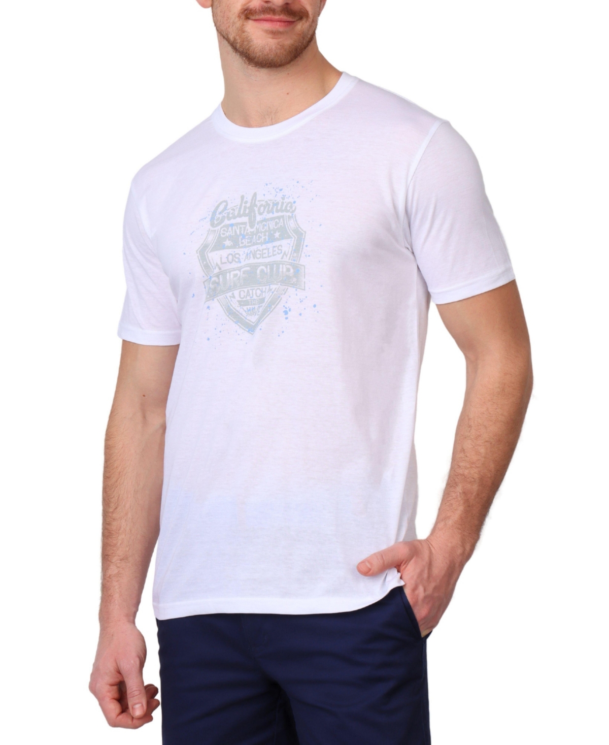 Men's California Surf Club Vintage Graphic T-Shirt - Optic white