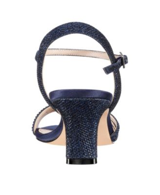 Women's Nelena Rhinestone Kitten Heel Sandals