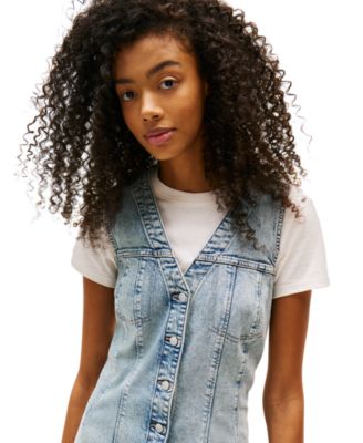 Women's V-Neck Button-Front Dress