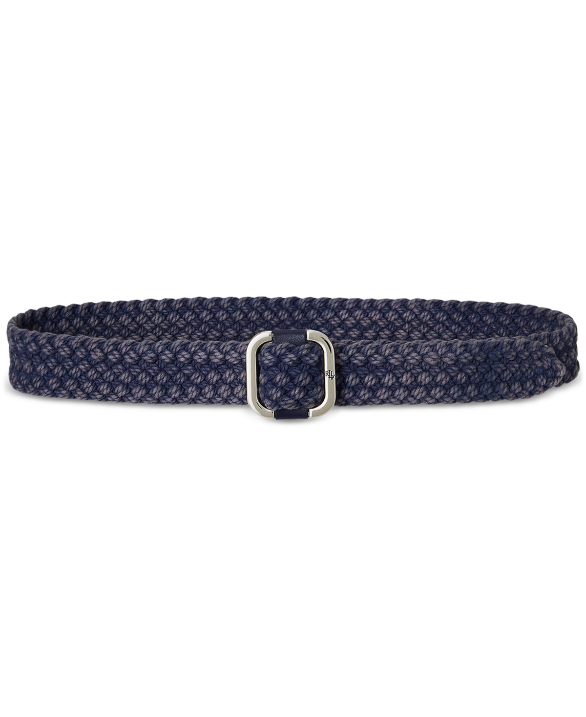 RALPH LAUREN SLIDE-BUCKLE WOVEN DENIM BELT 