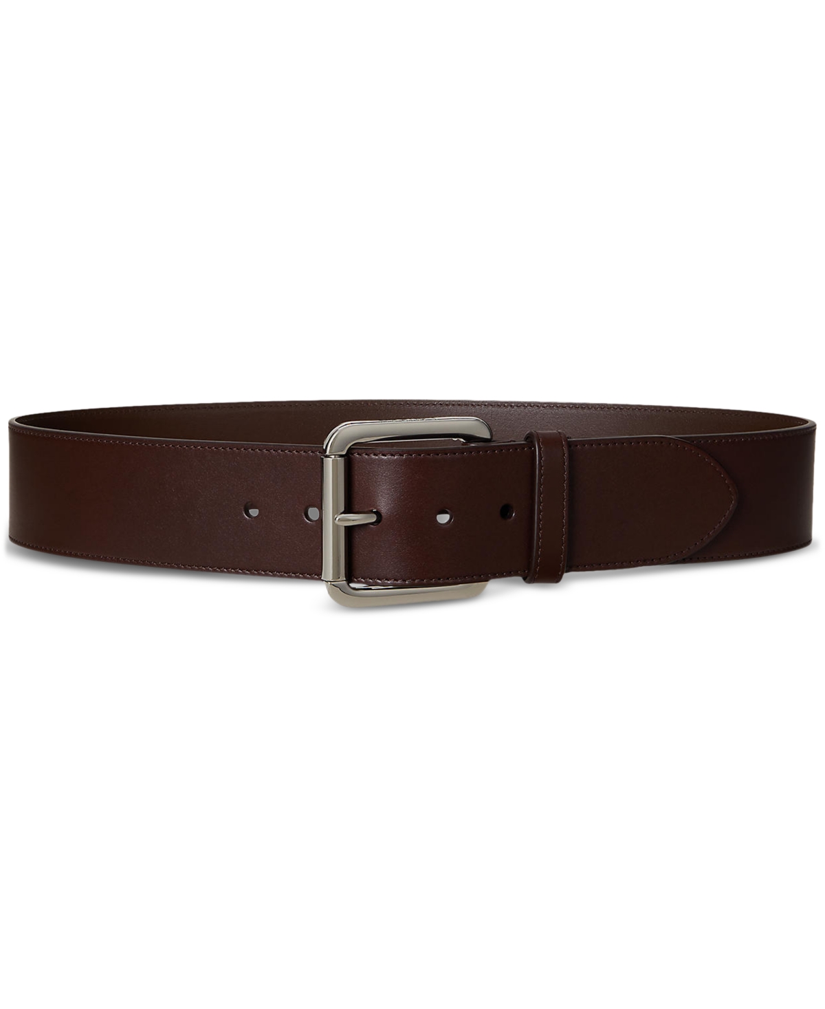 Vachetta Leather Wide Belt - Dark Hickory