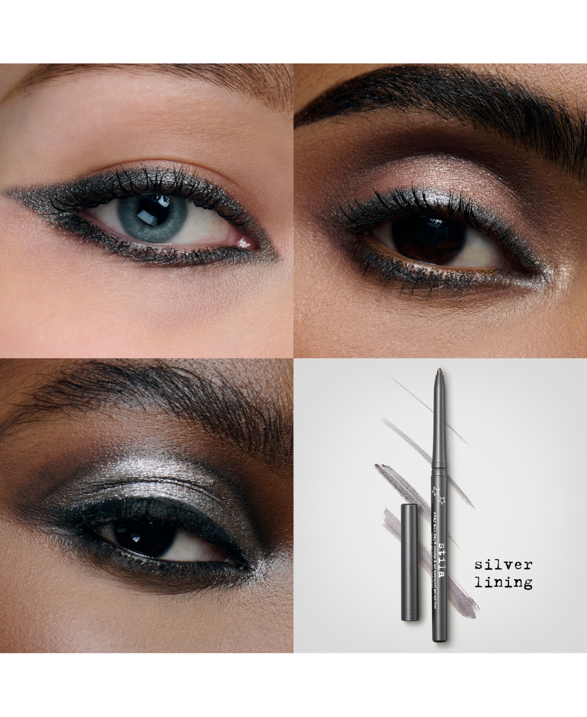 Shop Stila Stay All Day Smudge & Set Waterproof Gel Eye Liner In Silver Lining