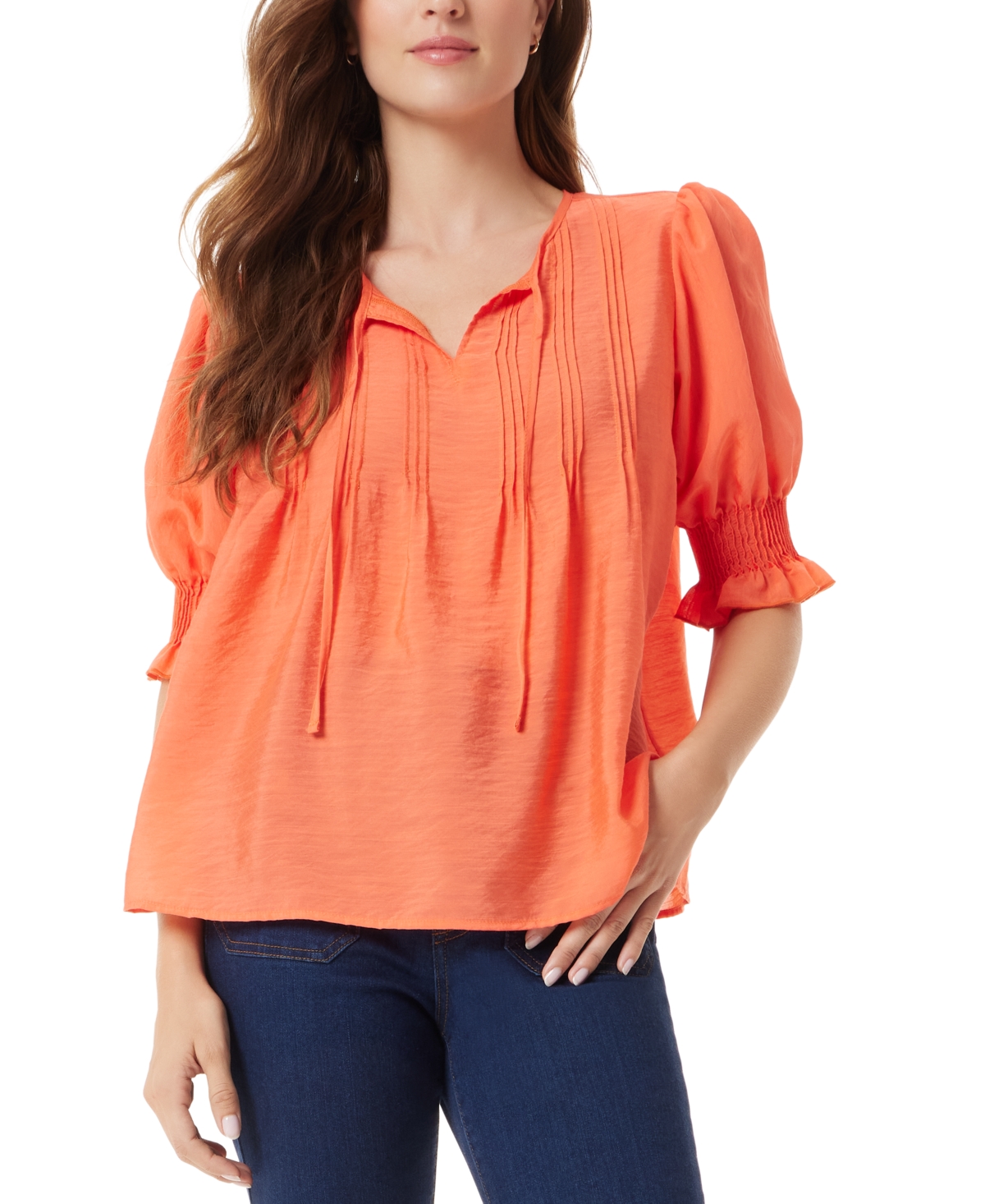SAM EDELMAN WOMEN'S MARLIE PLEATED SHORT-SLEEVE BLOUSE 