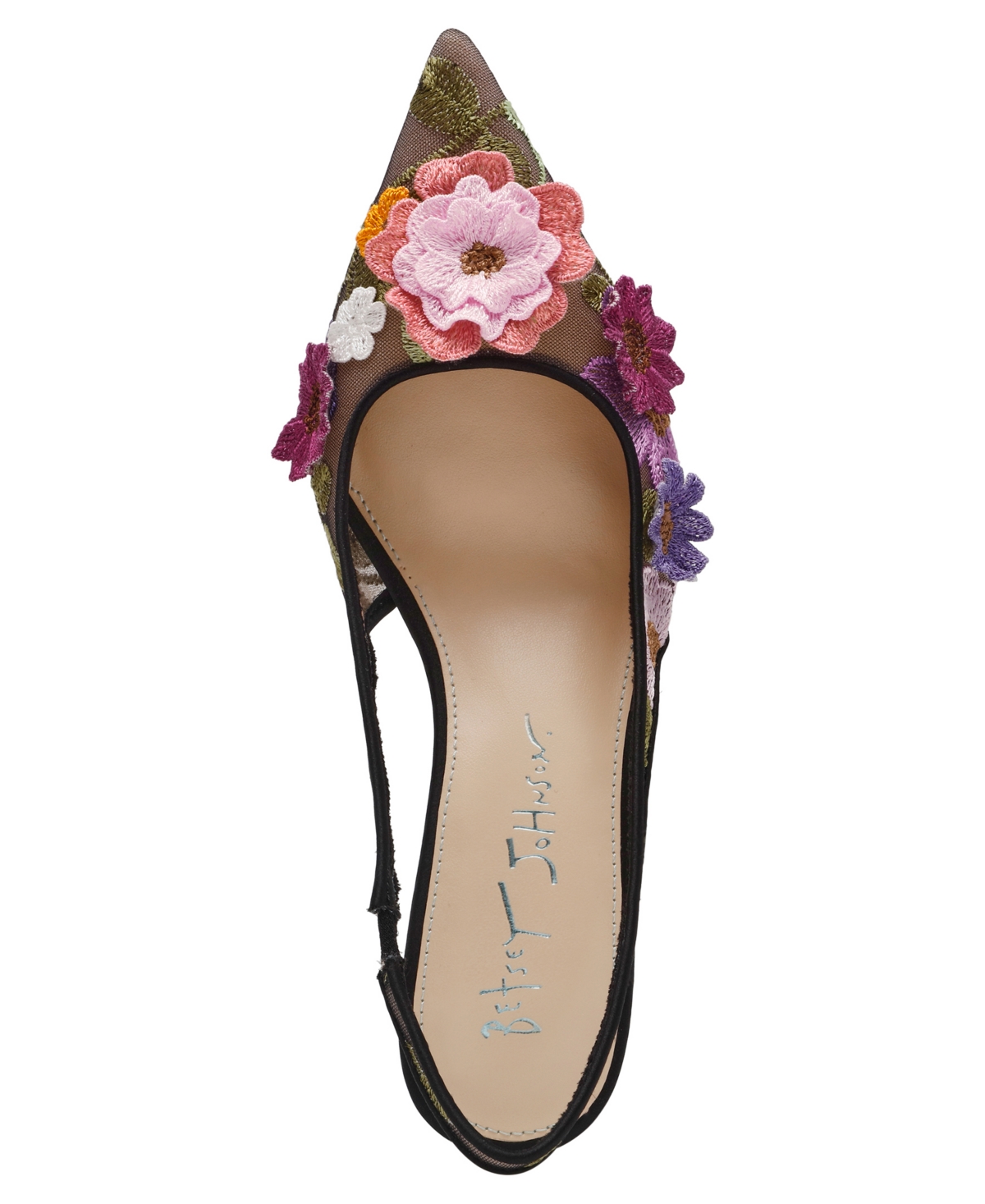 Betsey Johnson Dian Slingback Pump In Black Floral