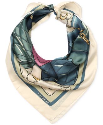 Stacked Tabby Printed Silk Square Scarf