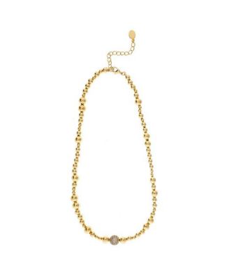 Clad Beaded Necklace with CZ Beaded details