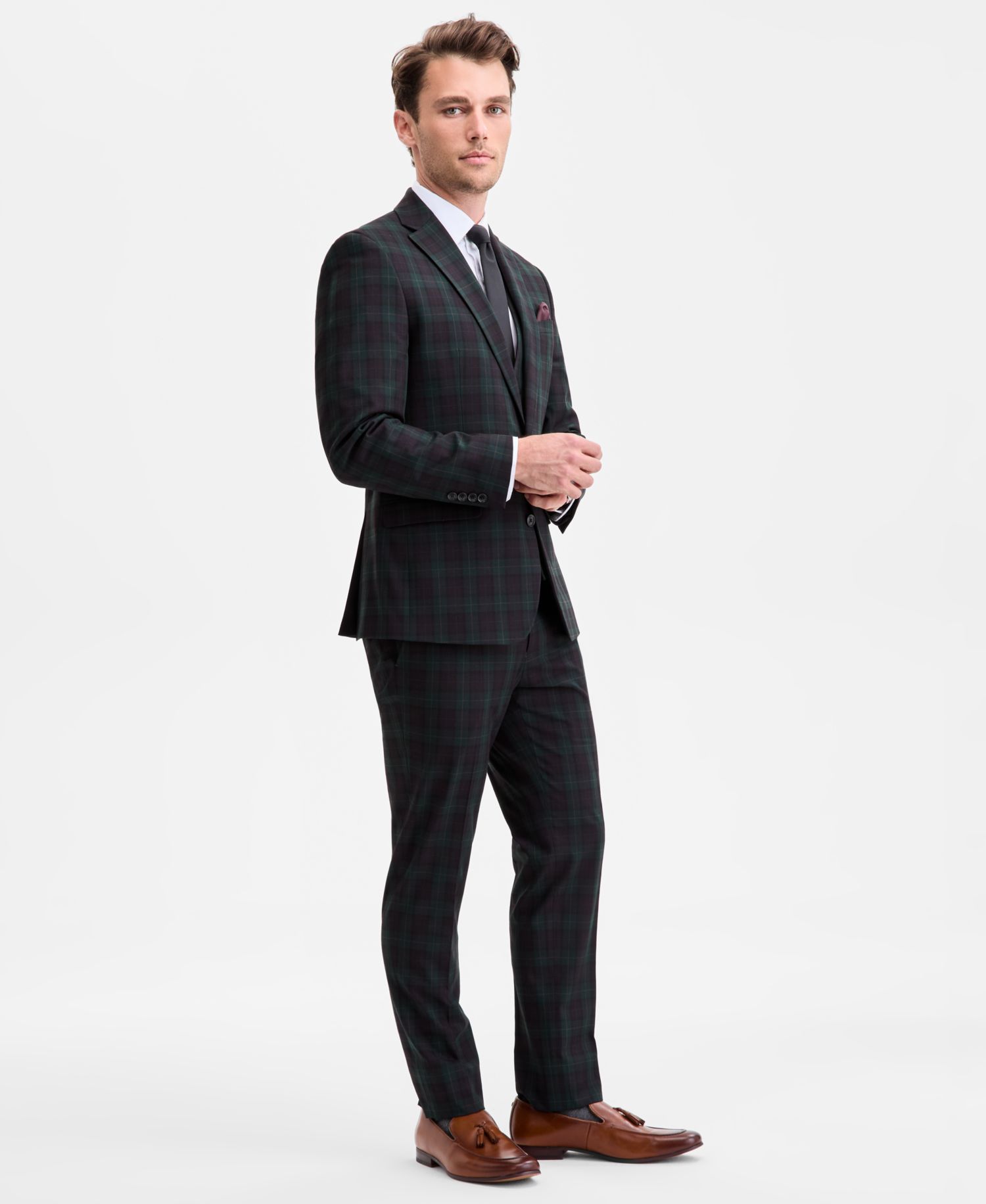 Men's Slim-Fit Wool-Blend Suit Separates