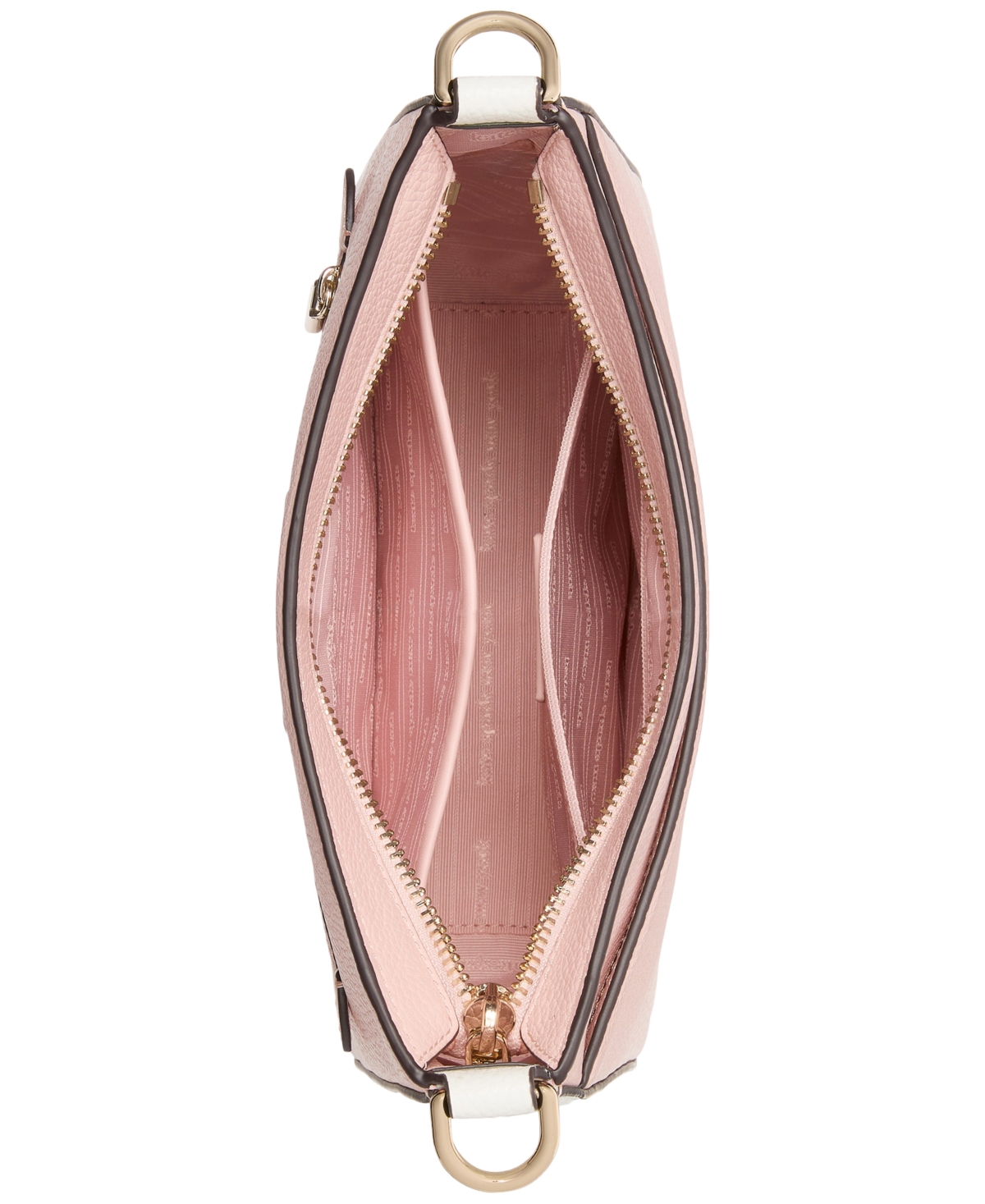 Kate Spade Hudson Colorblocked Pebbled Leather Small Messenger Crossbody In Rose Smoke Multi