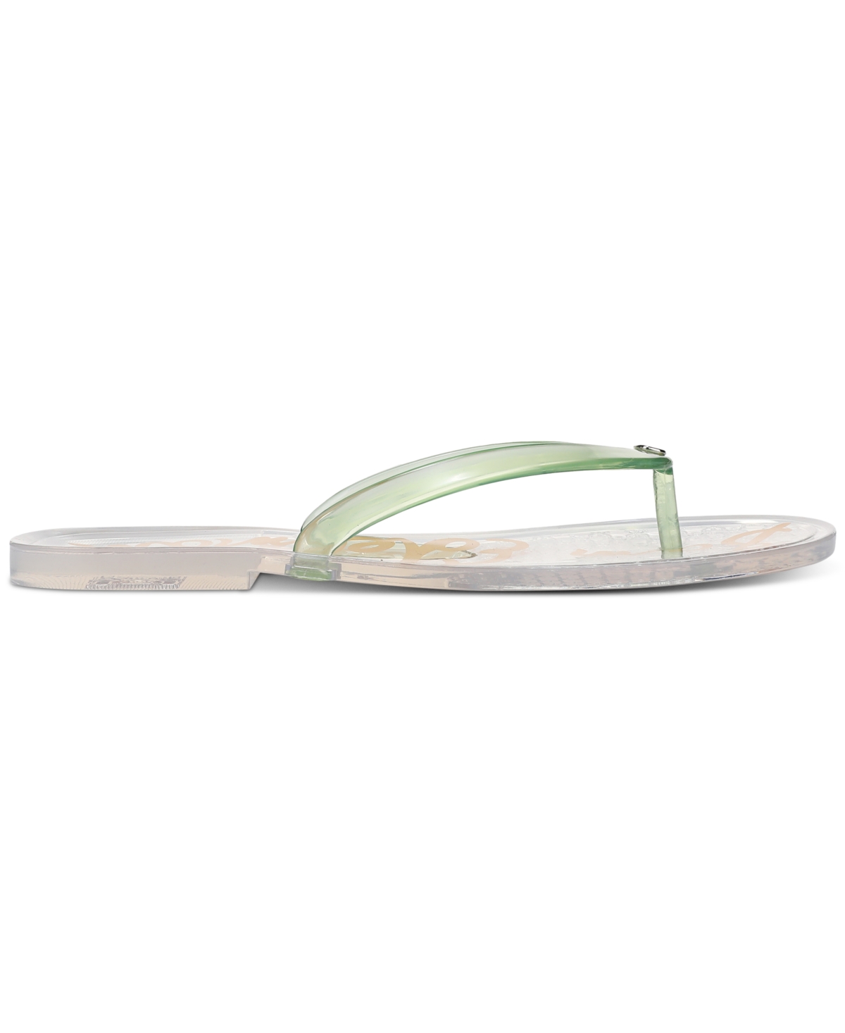 Sam Edelman Dean Jelly Flip Flop Clear Green Jelly In Clear Green Jelly