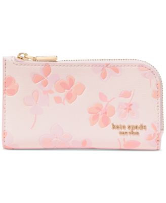 kate spade new york - Devin Spring Pansies Small Slim Leather Bifold Wallet