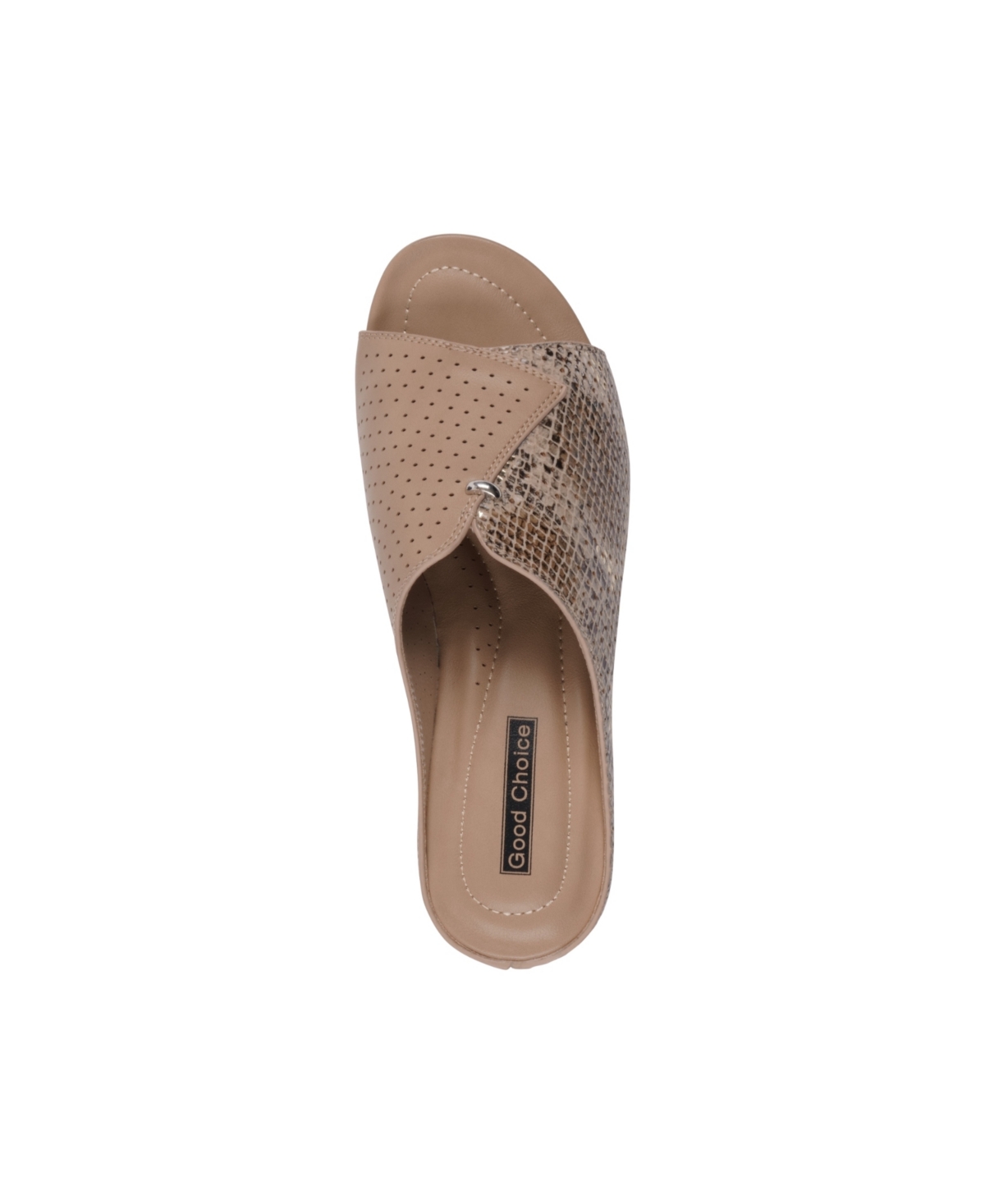 Gc Shoes Dacia Wedge Slide Sandal In Tan
