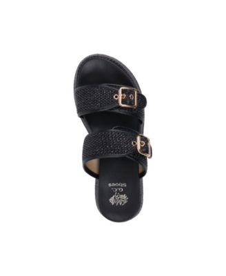 Women's Lorena Woven Double Band Slide Platform Sandals