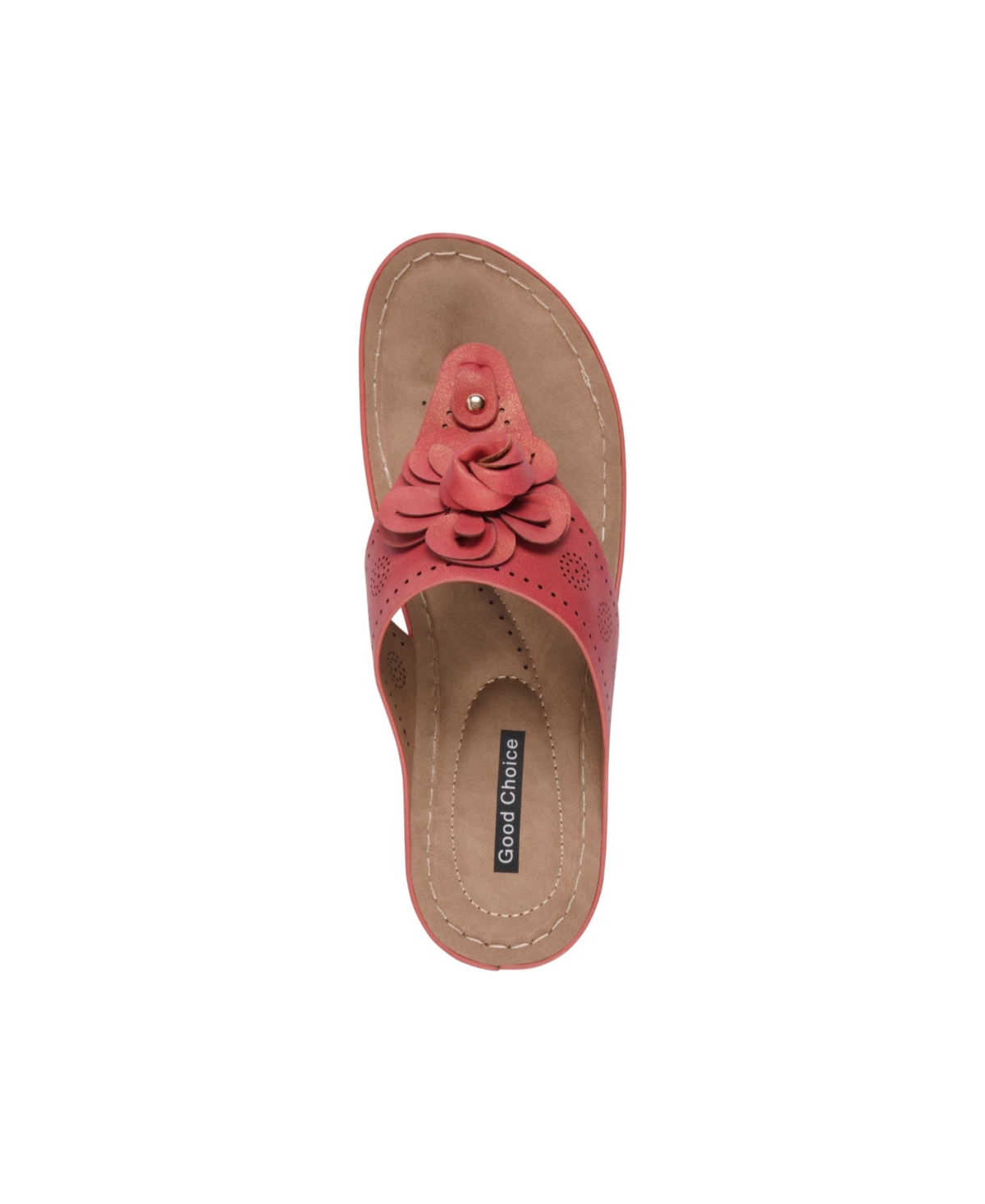 Gc Shoes Willa Flower Wedge Sandal In Red