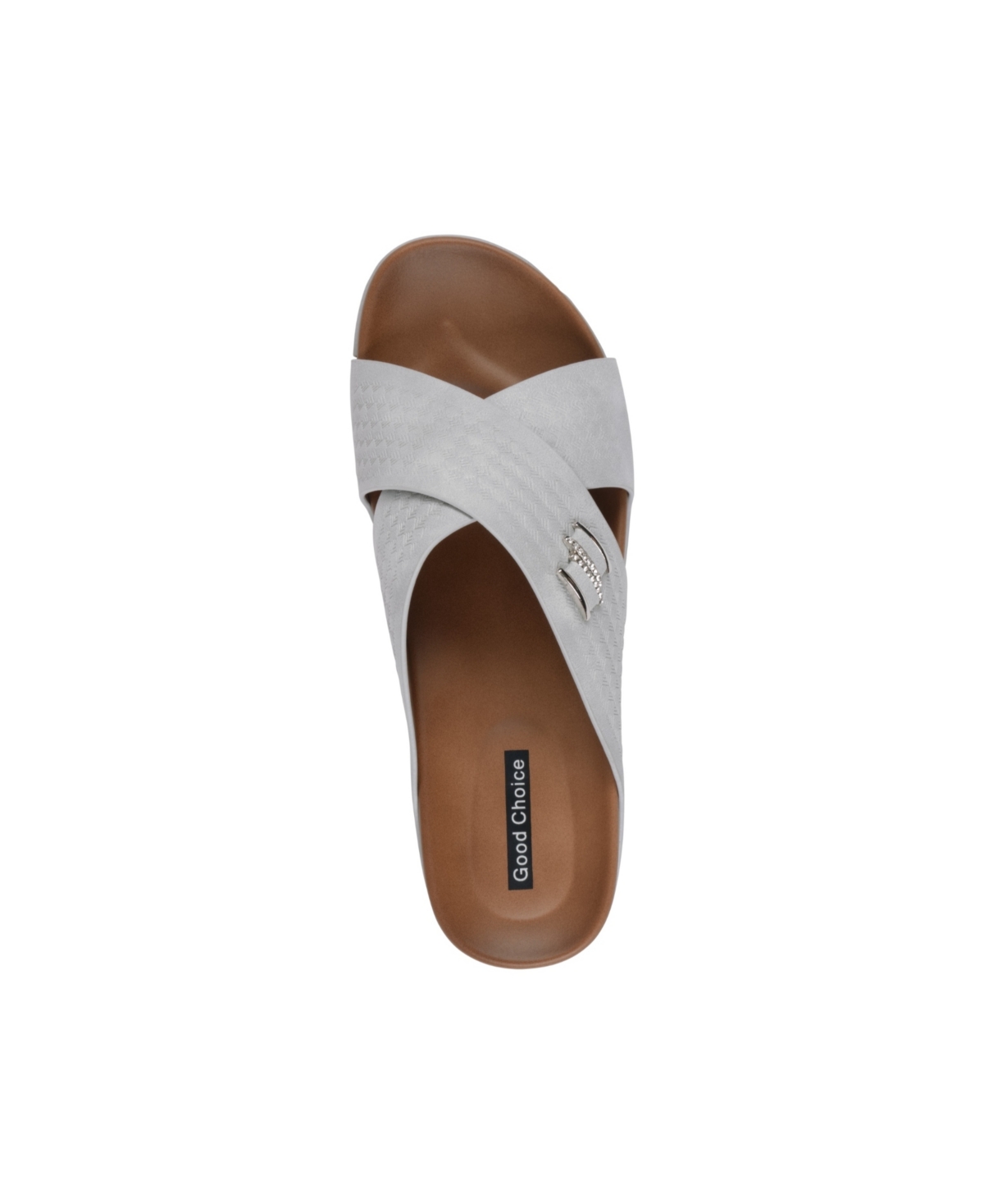 Gc Shoes Women's Carter Slip-on Wedge Sandals In Silver