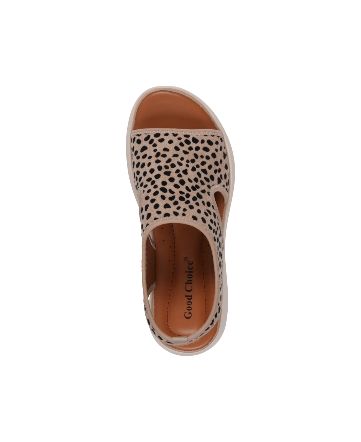 Gc Shoes Women's Romy Stretch Lycra Wedge Sandals In Leopard
