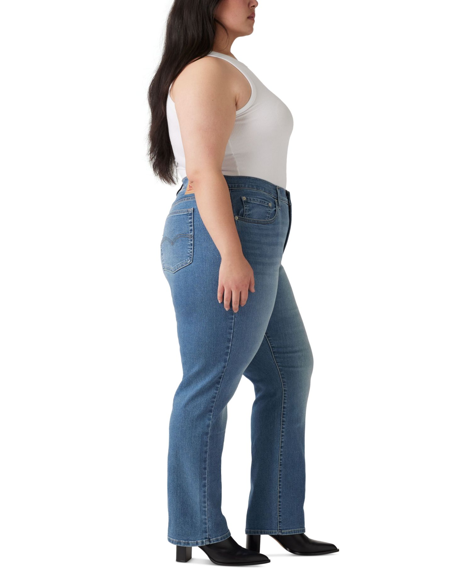 Trendy Plus Size 724 High-Rise Straight-Leg Jeans