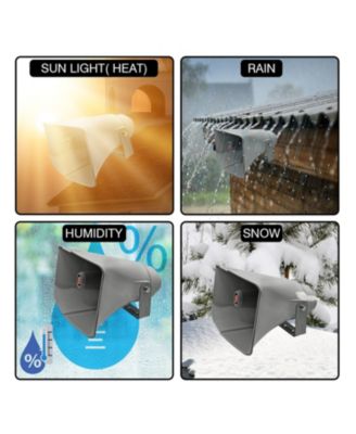 PA Speaker 16 Inch 400W Bull Horn Loud Audio Outdoor Speakers System 8Ohm Reflex Megaphone