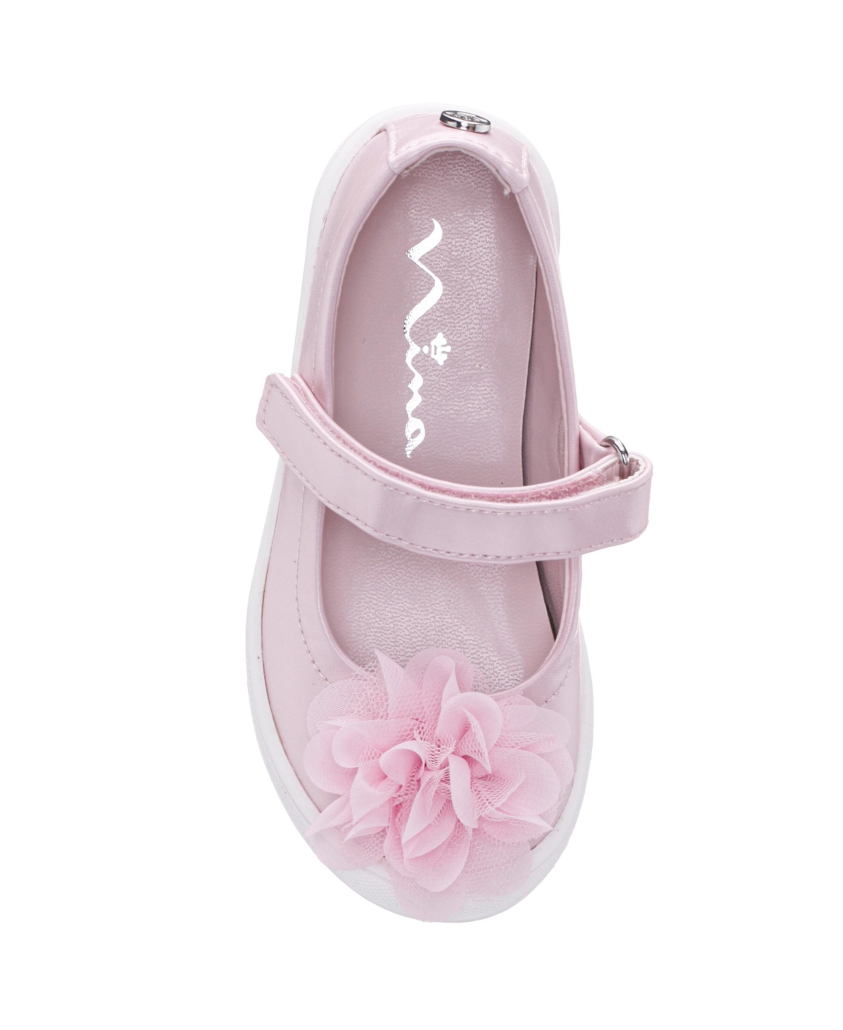 Nina Little Girls Natty Pearlized Round Toe Sneakers In Light Pink