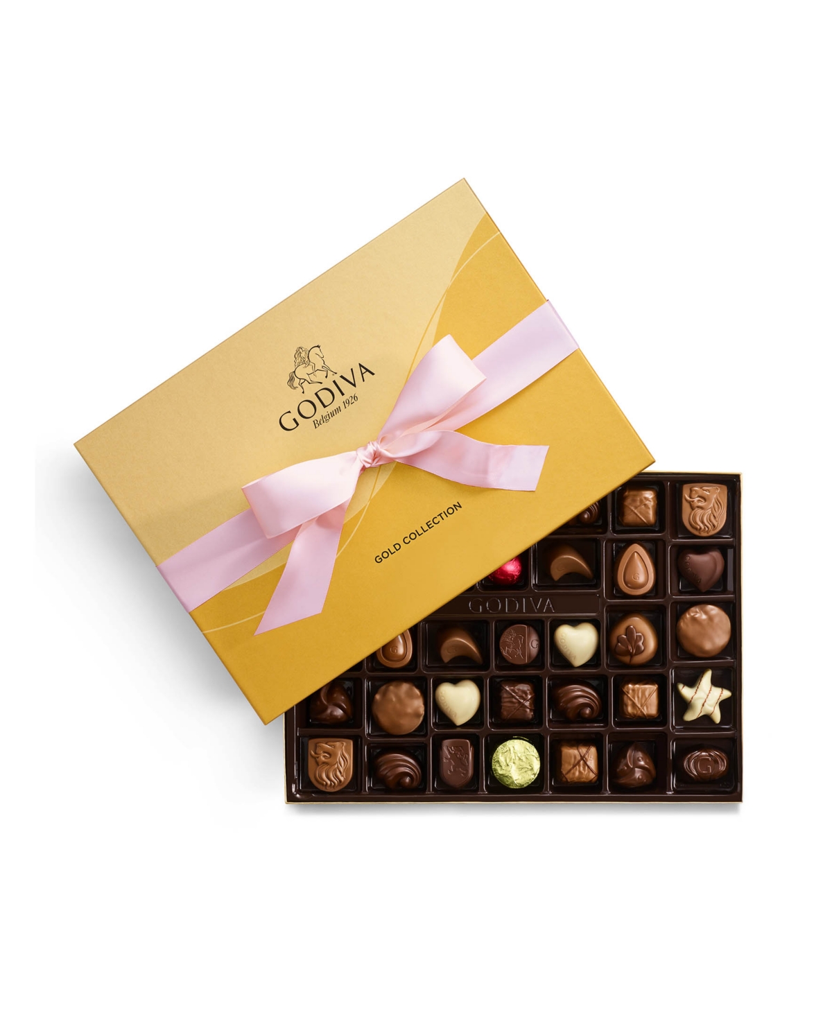 Shop Godiva Gold Ballotin Solid Pink Ribbon, 36 Piece In No Color