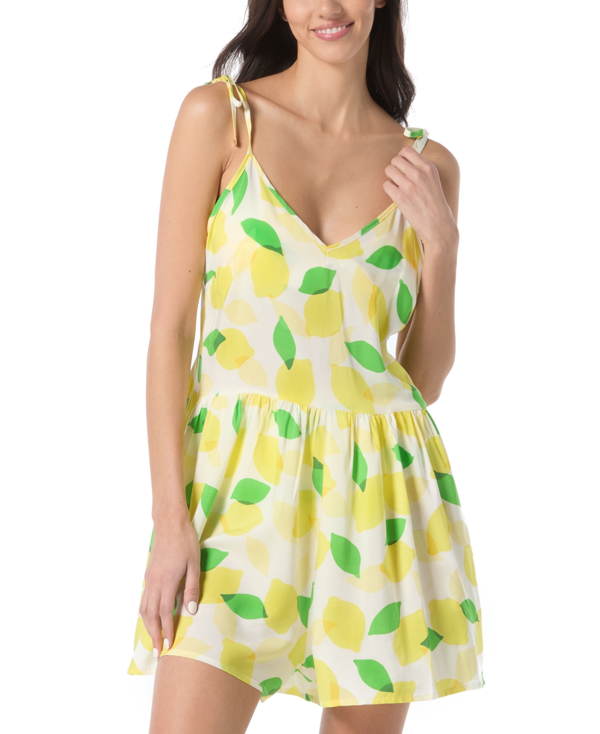 Kate Spade New York Women's Tie-shoulder Romper Cover-up